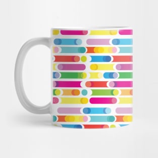 Abstract Colorful Horisontal Lines Dynamic Geometric Pattern Summer Colors Collection. Pop Art / Contemporary Art / Home Decor / Gifts / Mug